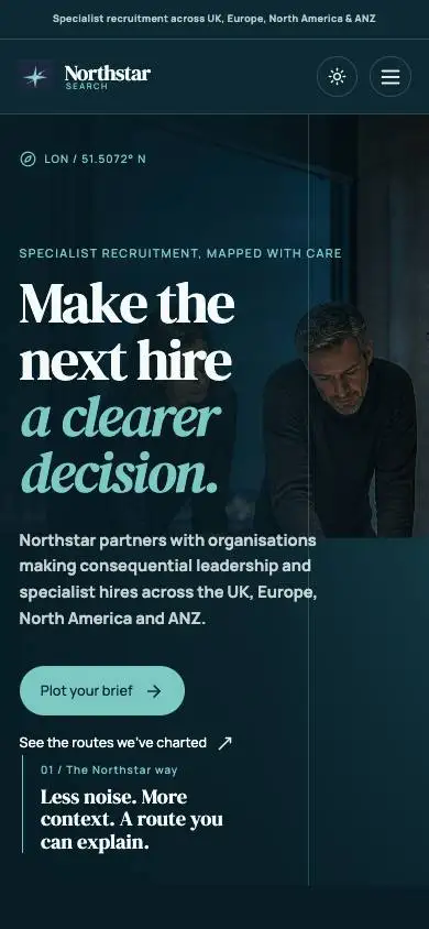 Northstar Search — Specialist Recruitment Agency mobile website preview