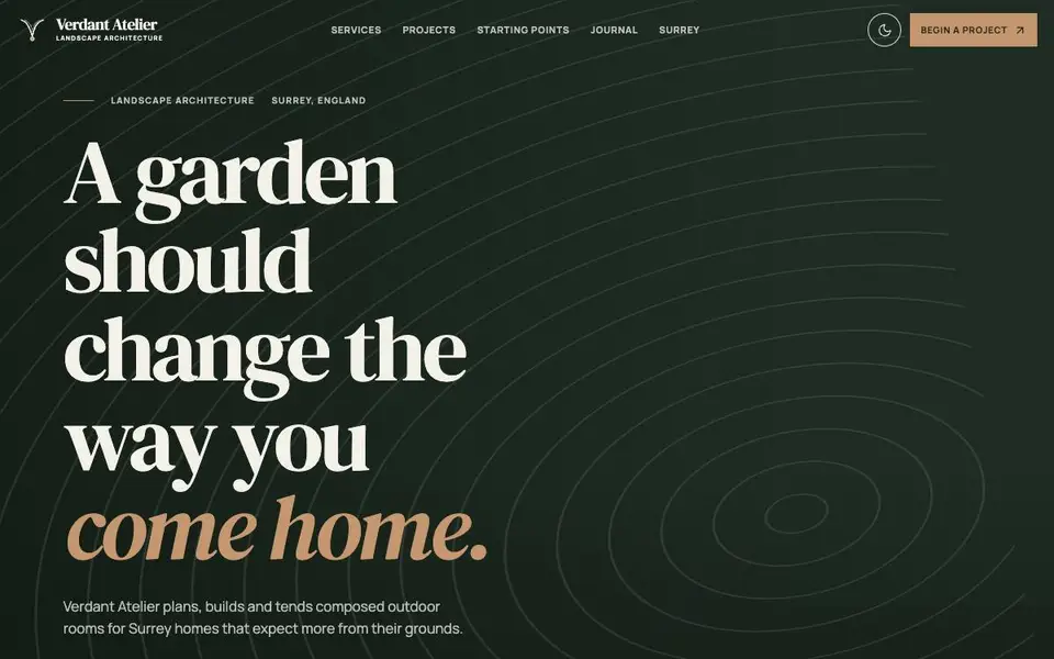 Verdant Atelier website screenshot