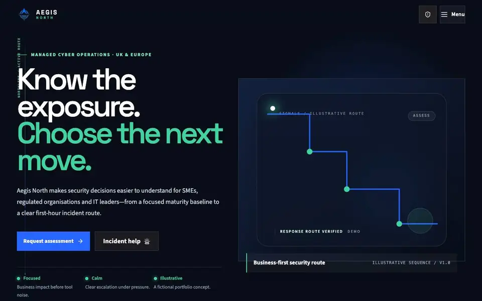 Aegis North website screenshot