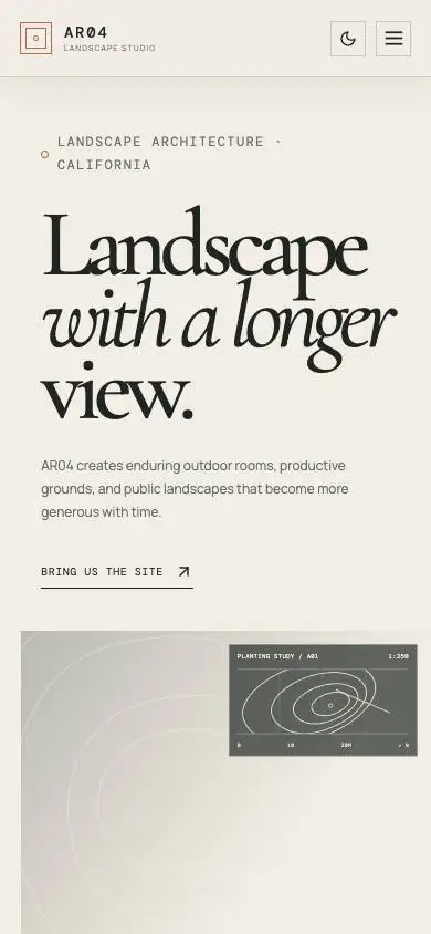 Ar04 Landscape Studio mobile website preview