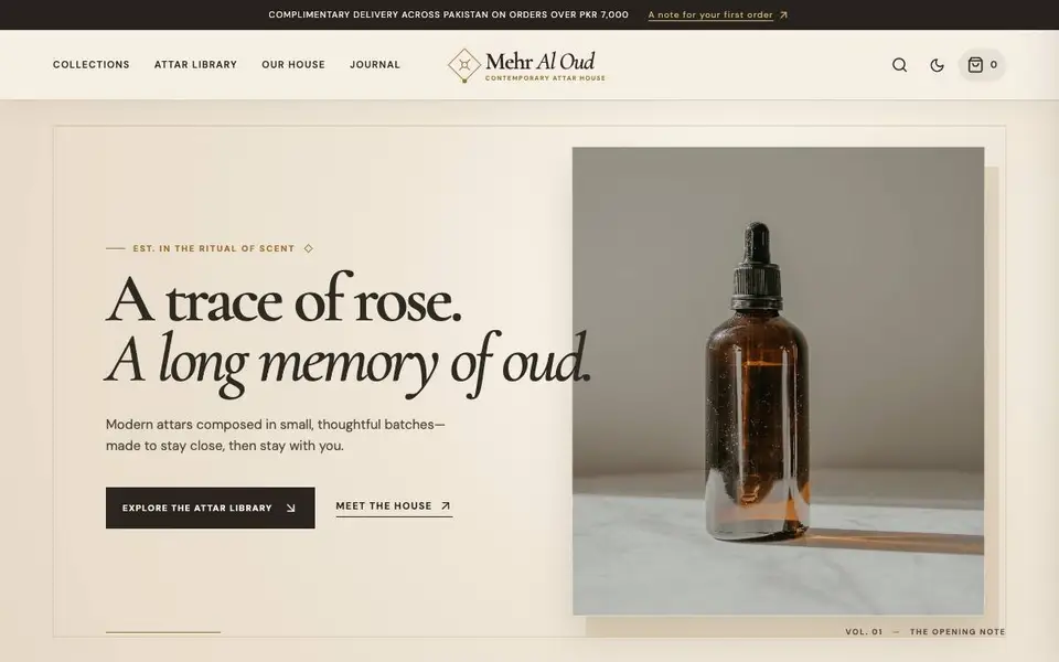 Attar Heritage House website screenshot