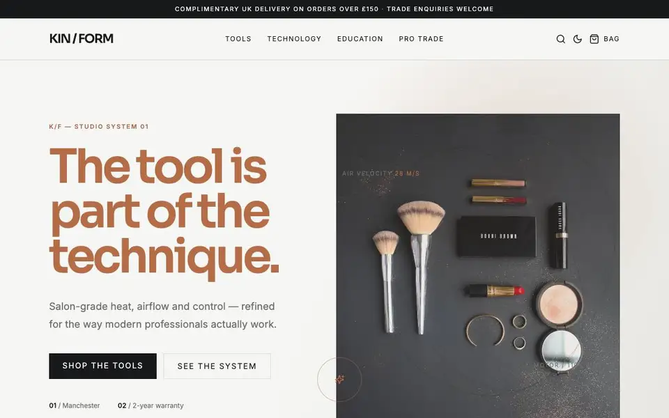 Bt D14 Hair Tools website screenshot
