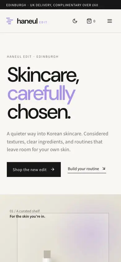 Bt D16 Kbeauty Store mobile website preview