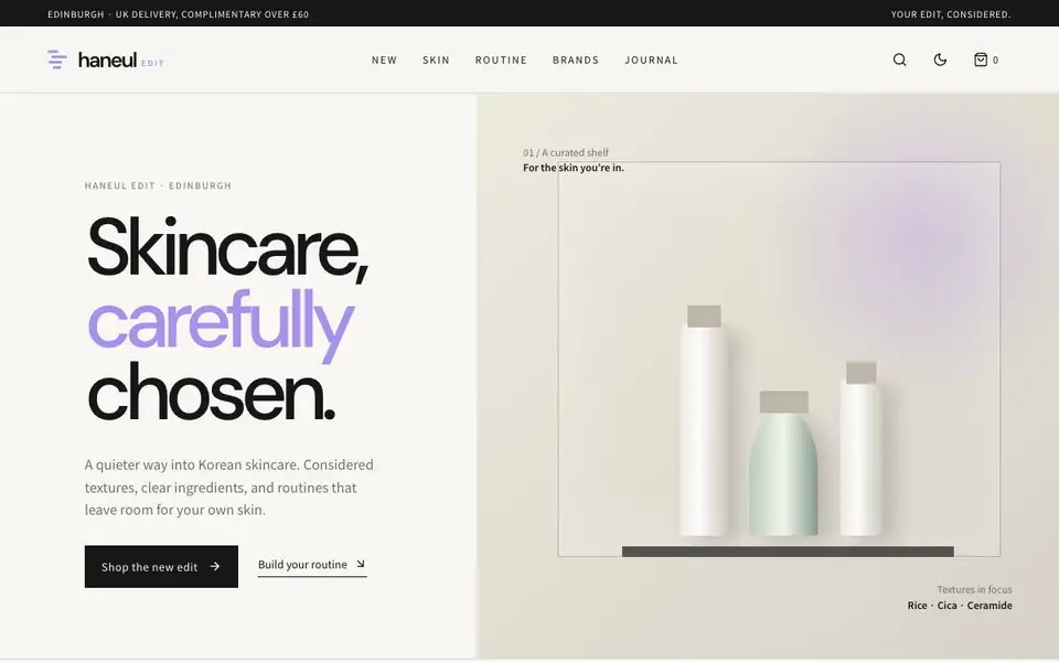 Bt D16 Kbeauty Store website screenshot