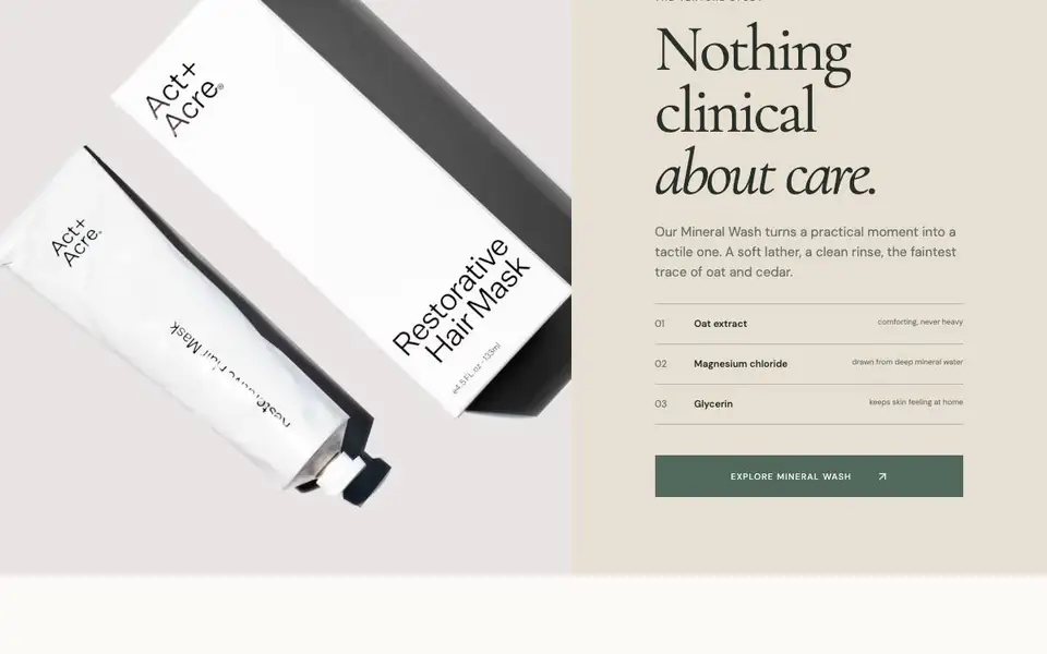 Bt L06 Minimal Bodycare interior page and content preview