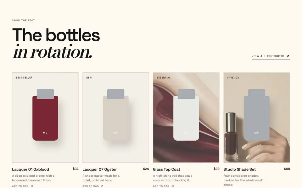 Bt L07 Nail Studio interior page and content preview