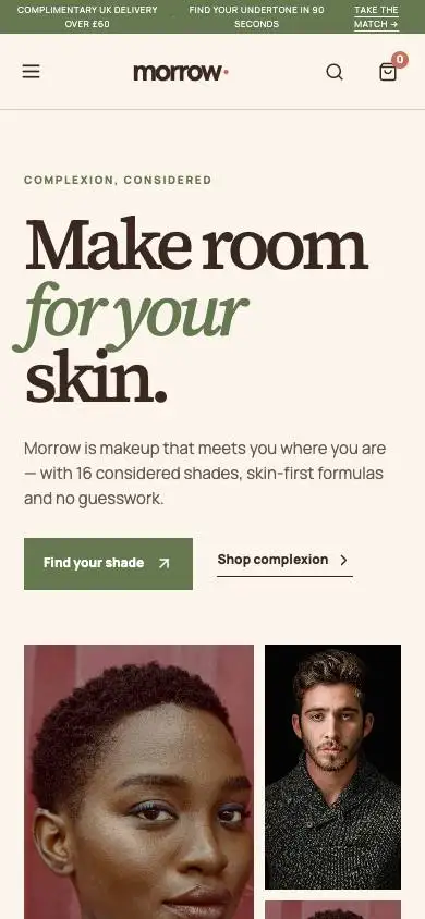 Bt L08 Complexion mobile website preview