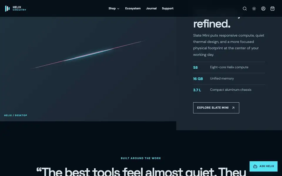 Cyber Electronics Flagship interior page and content preview