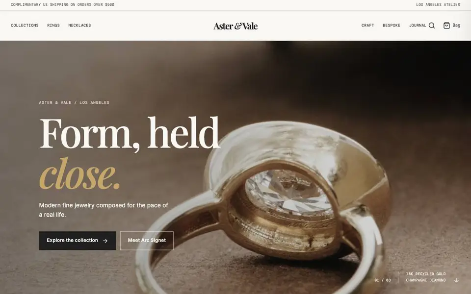 Ec L03 Modern Jewelry Gallery website screenshot