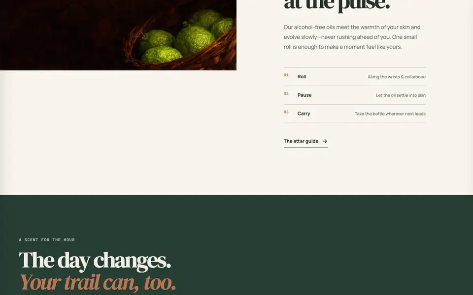 Everyday Roll On Attar interior page and content preview