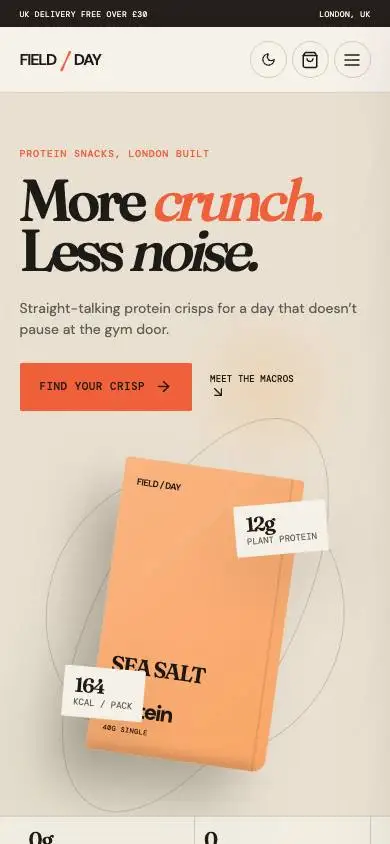 Fd D12 Protein Snack mobile website preview