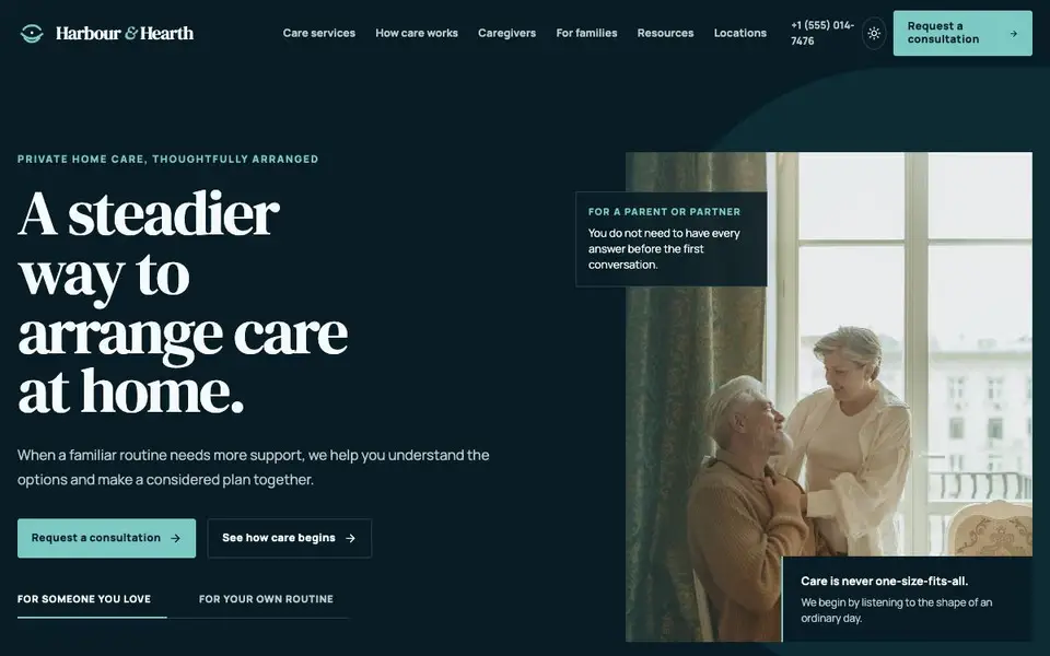 Harbour & Hearth website screenshot