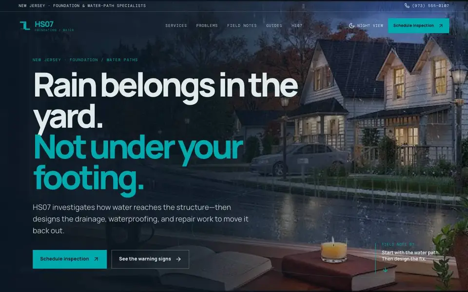 Hs07 Waterproofing website screenshot