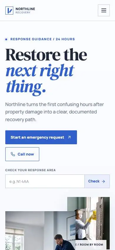 Northline Recovery — Insurance-Ready Restoration mobile website preview