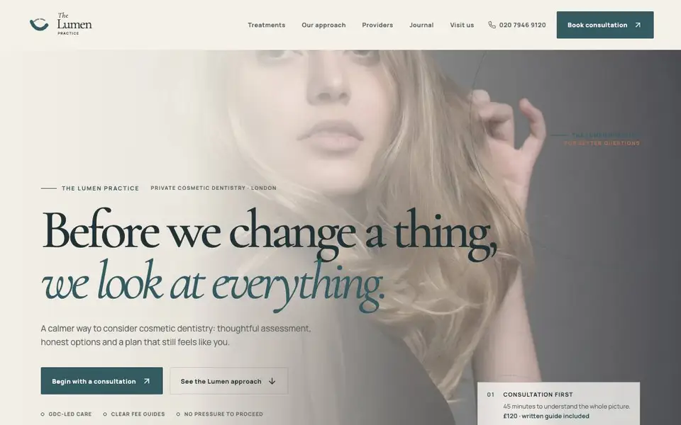 The Lumen Practice website screenshot
