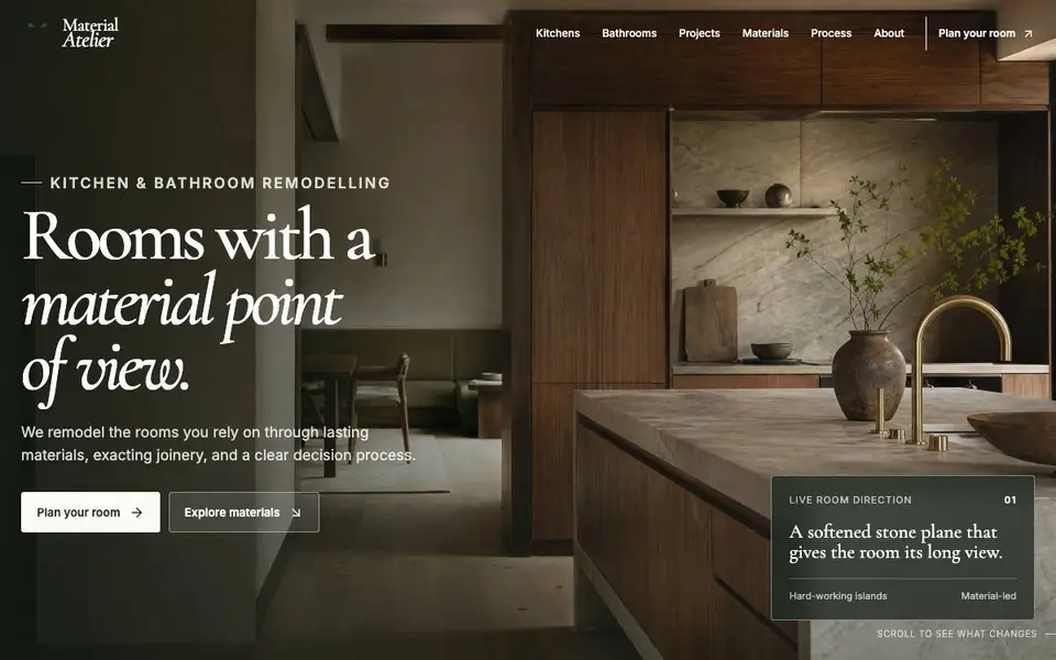 Material Atelier website screenshot