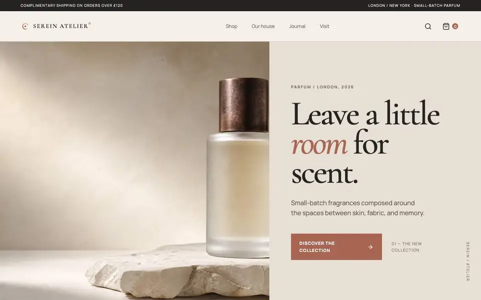 Modern Fragrance Maison website screenshot