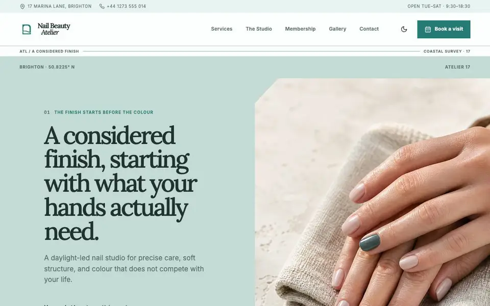 Nail Beauty Atelier website screenshot