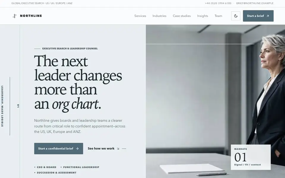 Northline Executive Search website screenshot