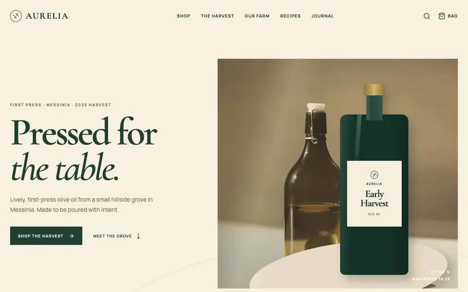 Olive Oil Premium website screenshot