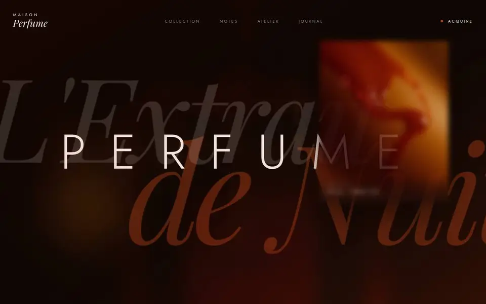 NŪR ALCHEMY — Perfume Atelier website screenshot