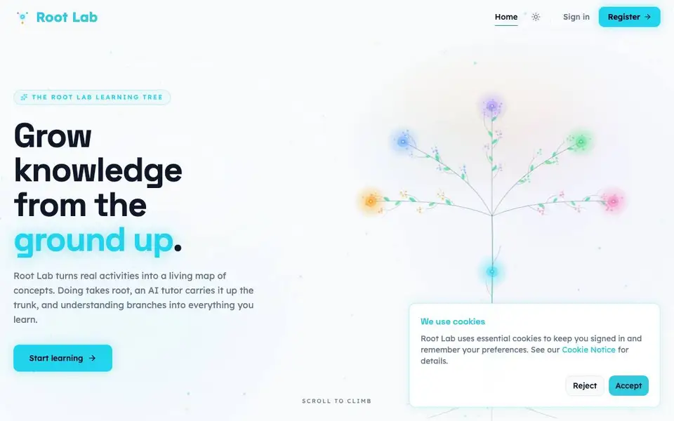 Root Lab website screenshot