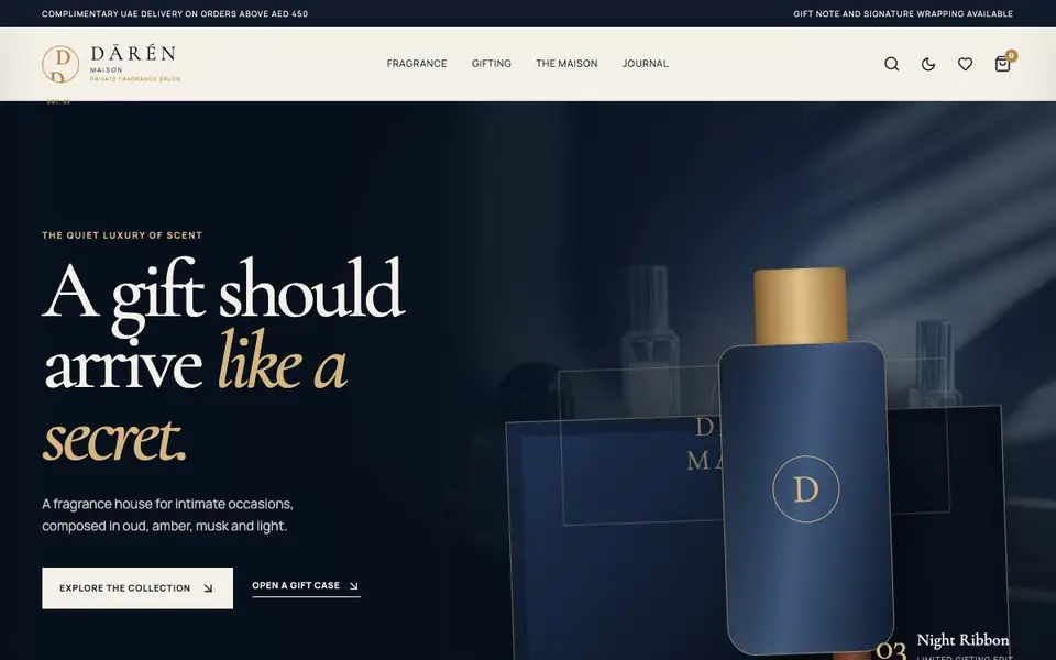 DĀRÉN Maison website screenshot