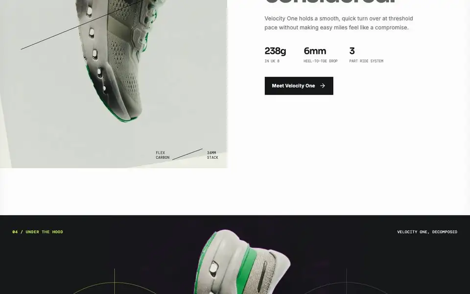 Stride Assembly interior page and content preview