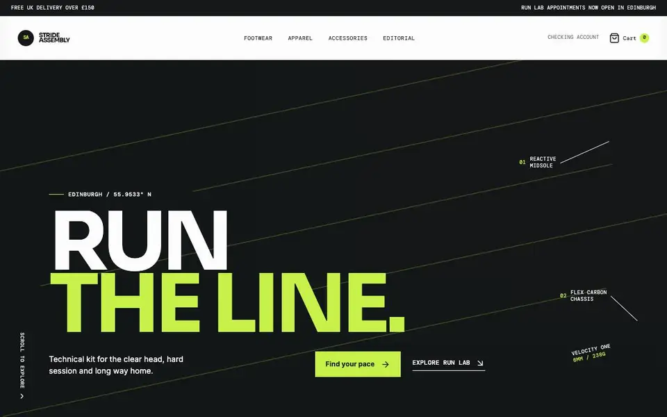 Stride Assembly website screenshot