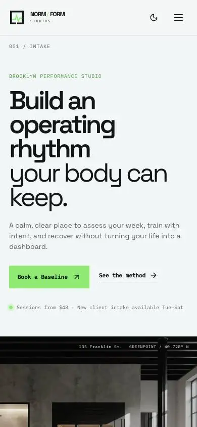 Wl D13 Biohacking Studio mobile website preview