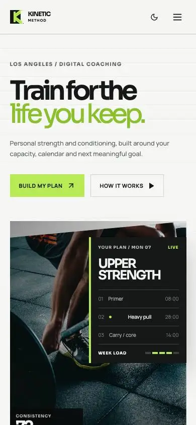 Wl D15 Kinetic mobile website preview