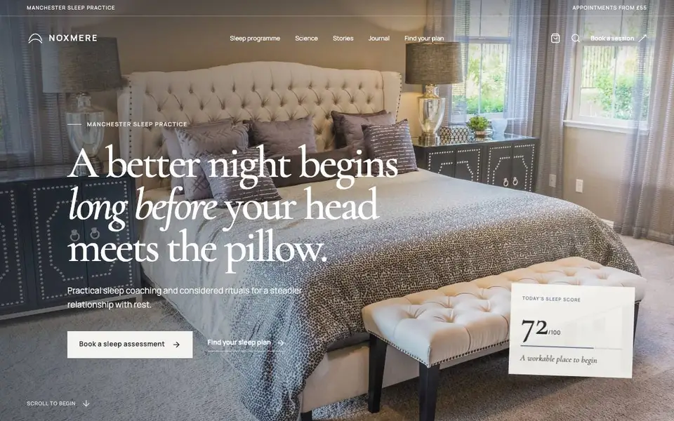 Wl04 Sleep Wellness website screenshot