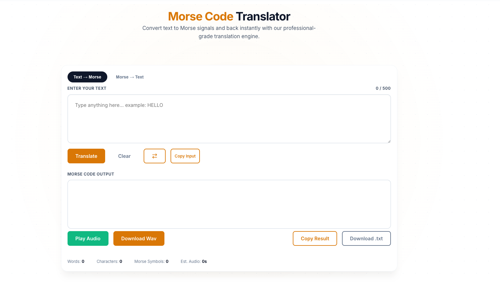 Morse Code Translator
