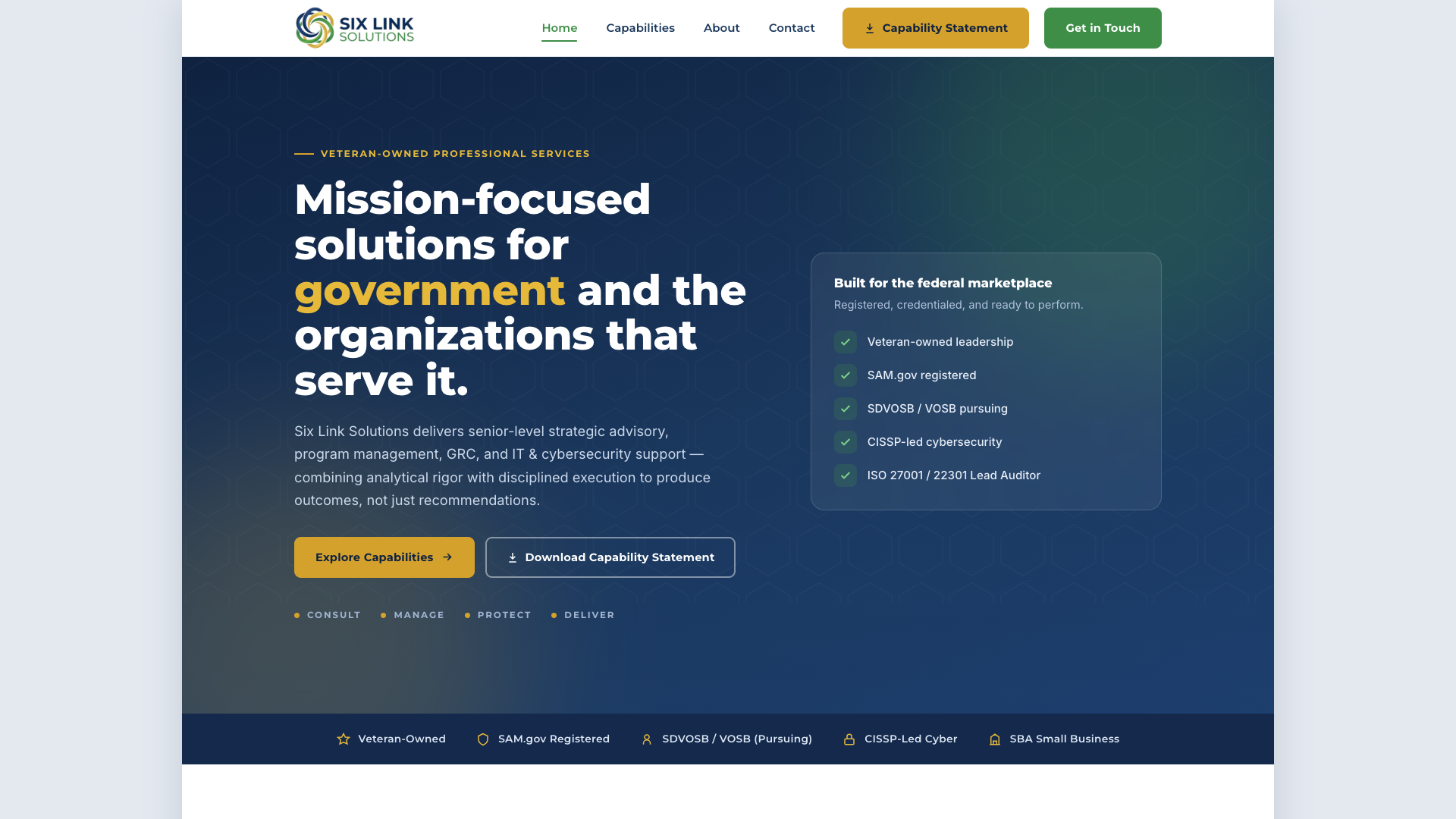 Six Link Solutions